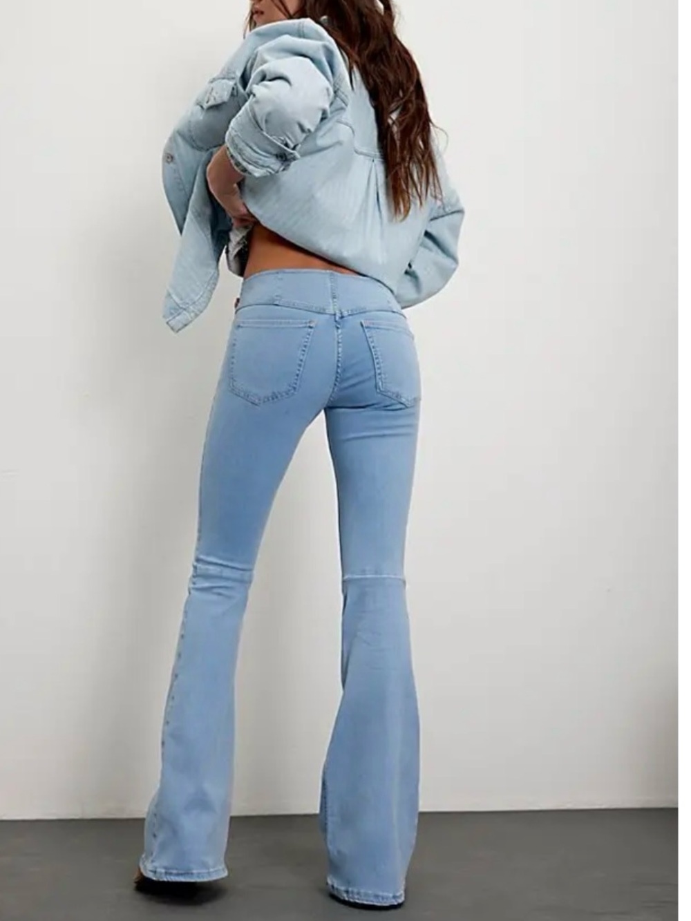 Free People We The Free Penny Pull On Bell Bottom Flare Jeans Size 33